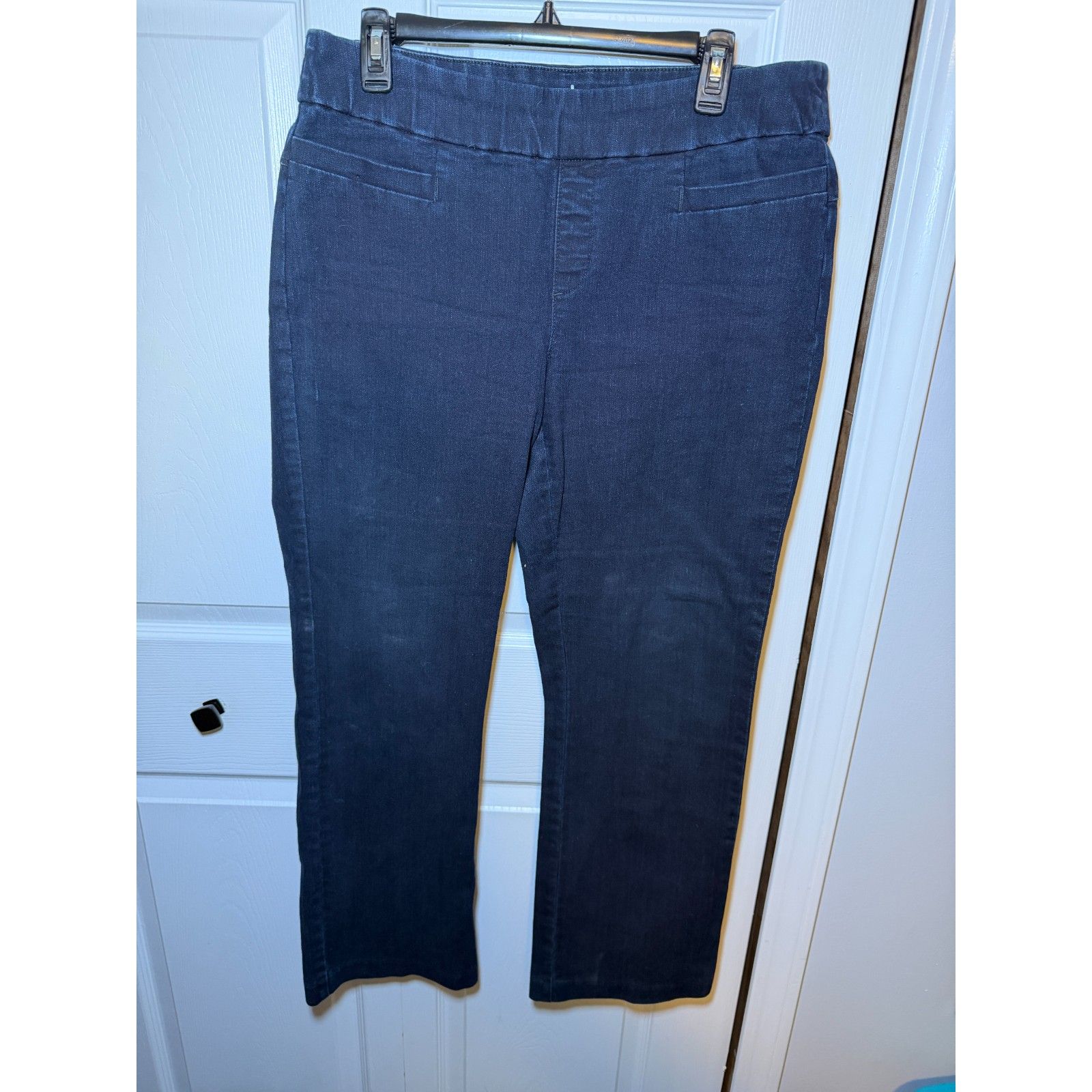 Lee Style Up Pull-On Straight Leg Stretch Pants Women's 35" Waist Navy